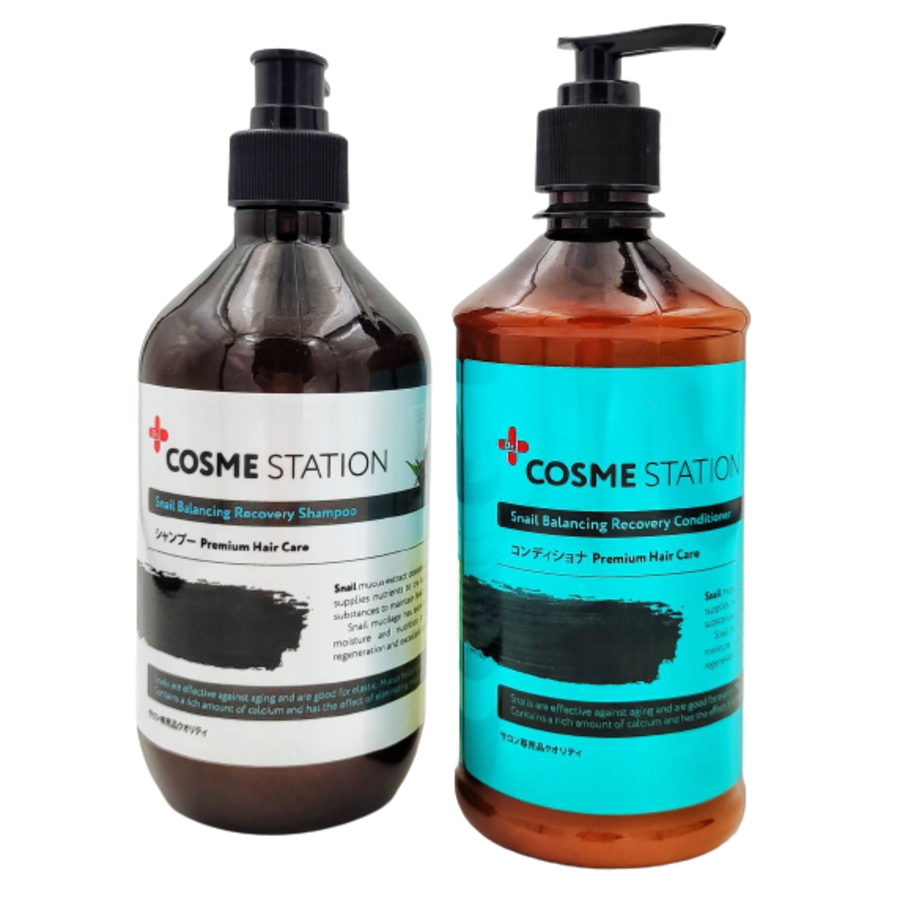 COSME STATION Snail Balancing Recovery Shampoo, 500мл. Шампунь для сухих волос питательный с муцином улитки