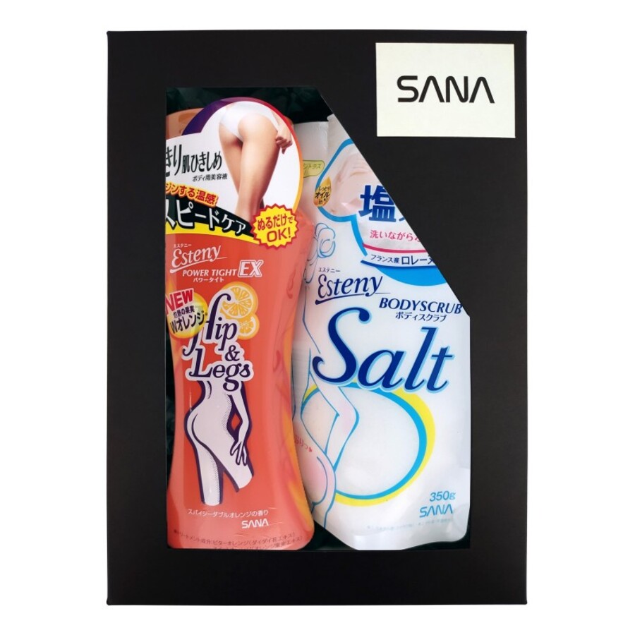 SANA Набор стройный силуэт: соль для тела массажная + эмульсия для тела массажная, 350гр+200мл.