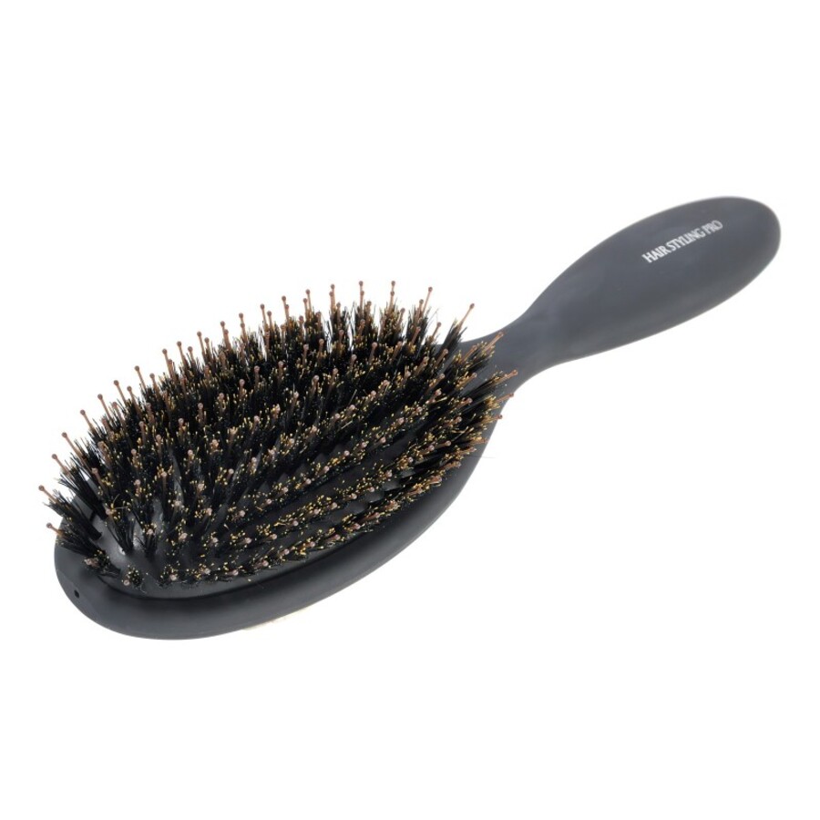 VESS Hairstyling Pro Mix Cushion Brush, 1шт. Щетка для волос профессиональная с натуральной щетиной