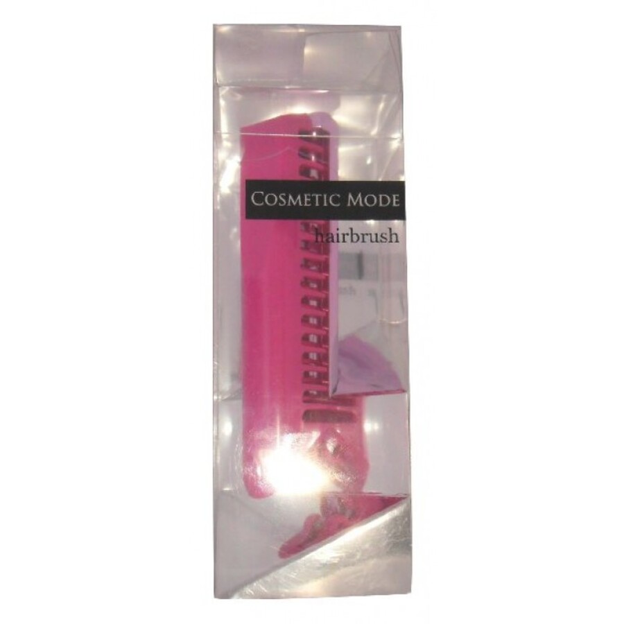 VESS Cosmetic Mode Hairbrush, 1шт. Расчёска-щётка для волос компактной формы, розовая