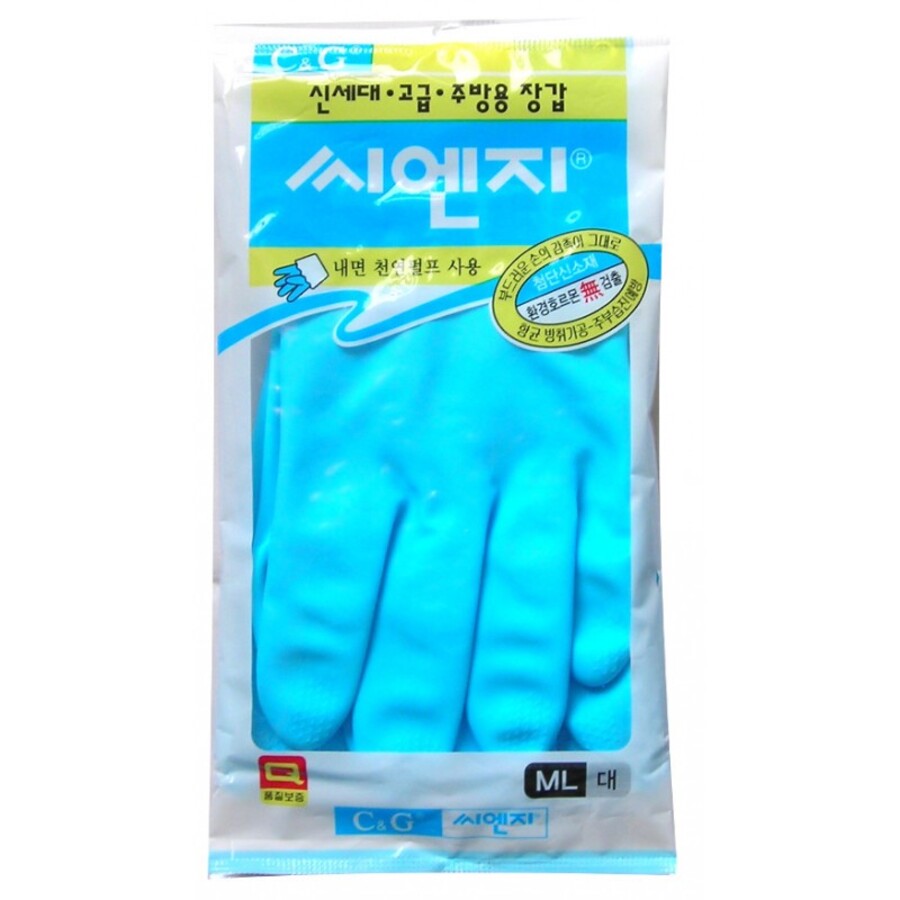 MYUNGJIN Hygienic Glove Pvc, 1пара. Перчатки из ПВХ с хлопковым напылением размер ML 33см*21,4см