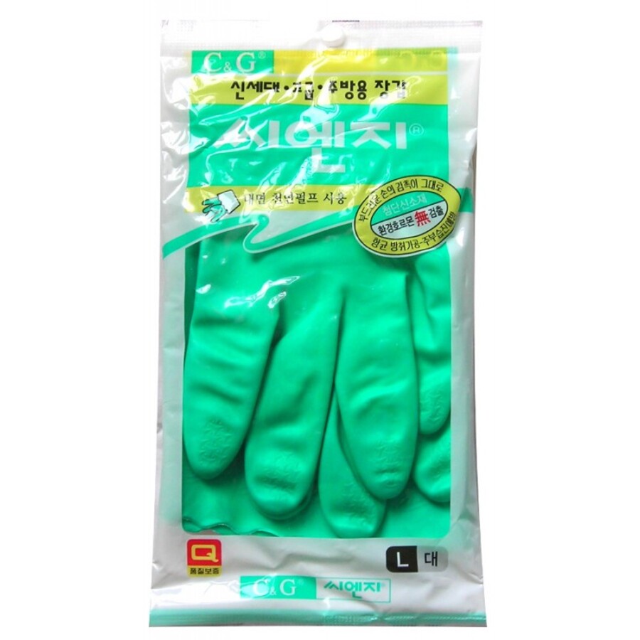 MYUNGJIN Hygienic Glove Pvc, 1пара. Перчатки из ПВХ с хлопковым напылением размер L 33см*22см