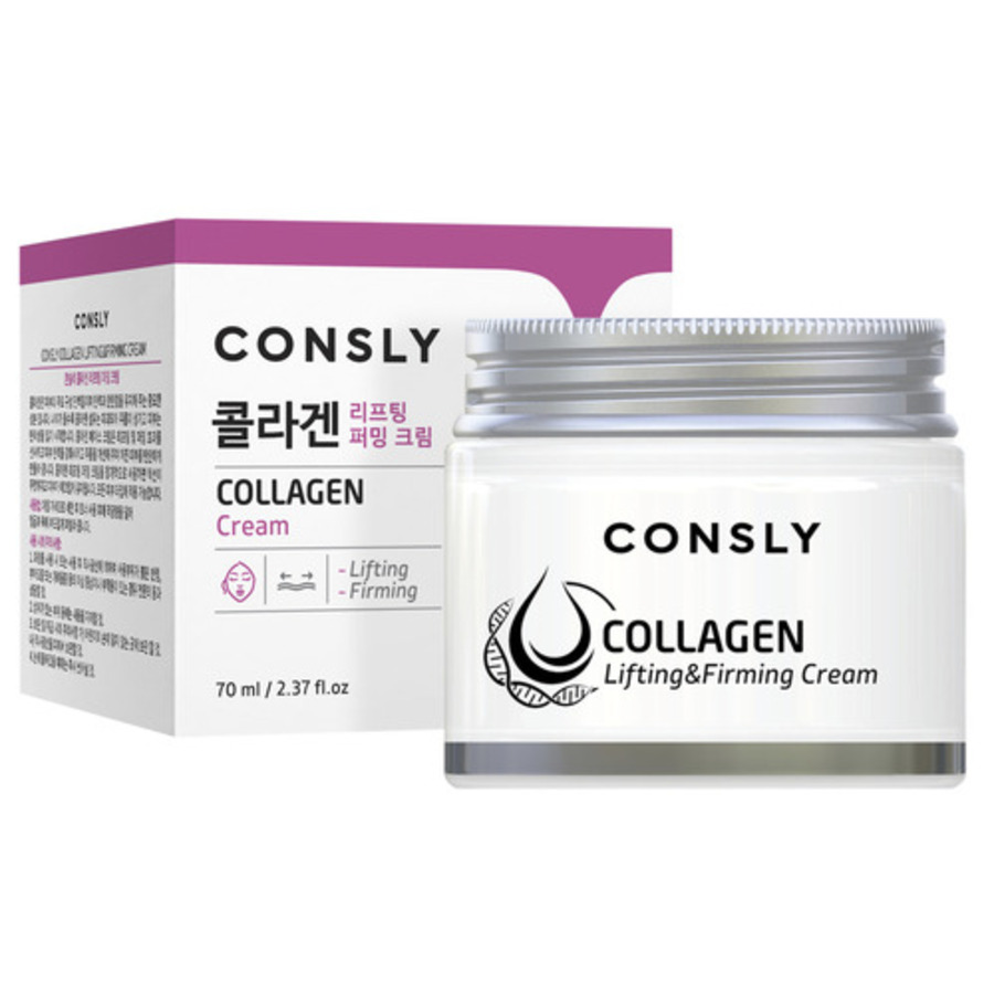 CONSLY Collagen Lifting&Firming Cream, 70мл. Крем для упругости кожи лица с коллагеном
