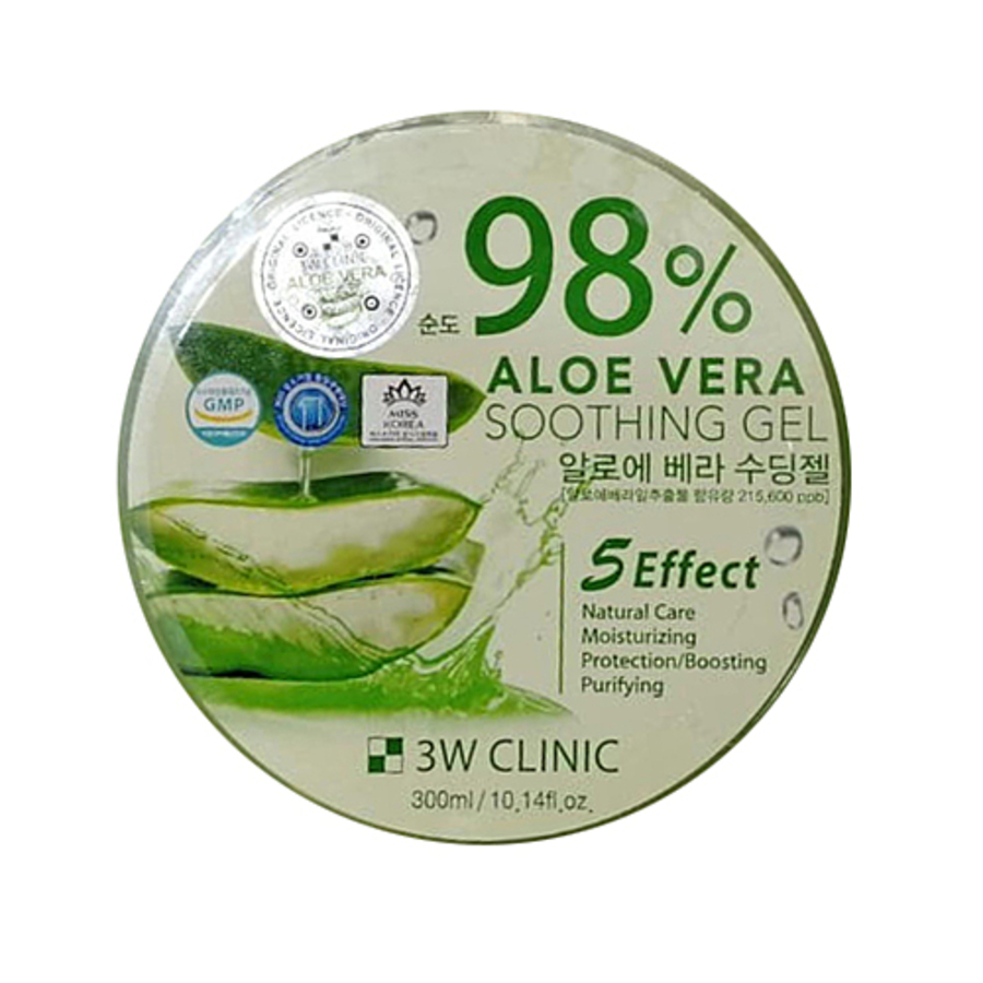 3W CLINIC Aloe Vera Soothing Gel 98%, 300гр. Гель универсальный c алоэ