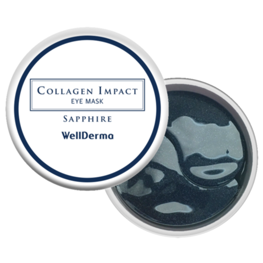 WELLDERMA Collagen Impact Eye Mask Sapphire, 60шт. Патчи гидрогелевые для глаз с коллагеном