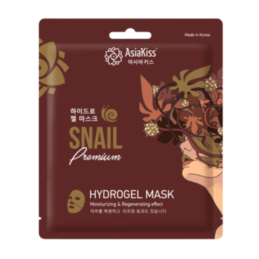 ASIAKISS Snail Hydrogel Mask, 20гр. Маска для лица гидрогелевая с муцином улитки