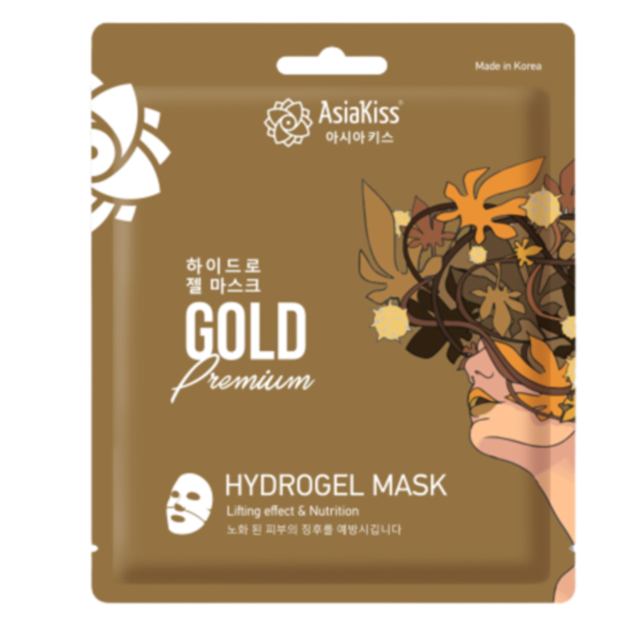 ASIAKISS Gold Hydrogel Mask, 20гр. Маска для лица гидрогелевая с экстрактом золота