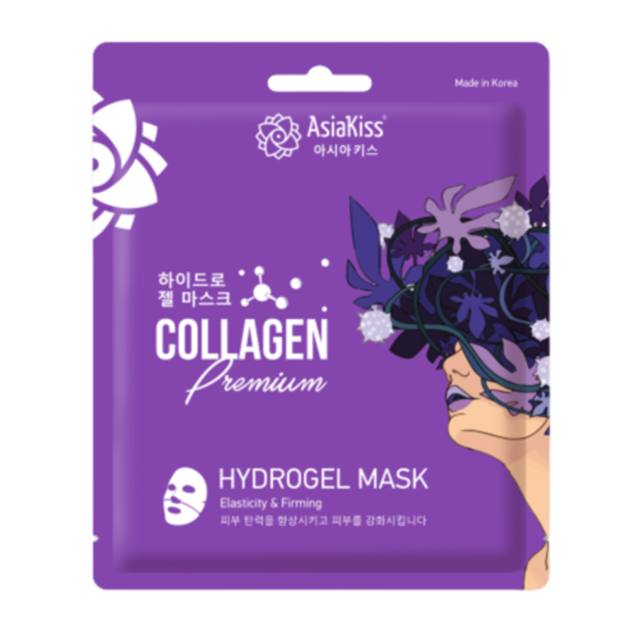 ASIAKISS Collagen Hydrogel Mask, 20гр. Маска для лица гидрогелевая с экстрактом коллагена