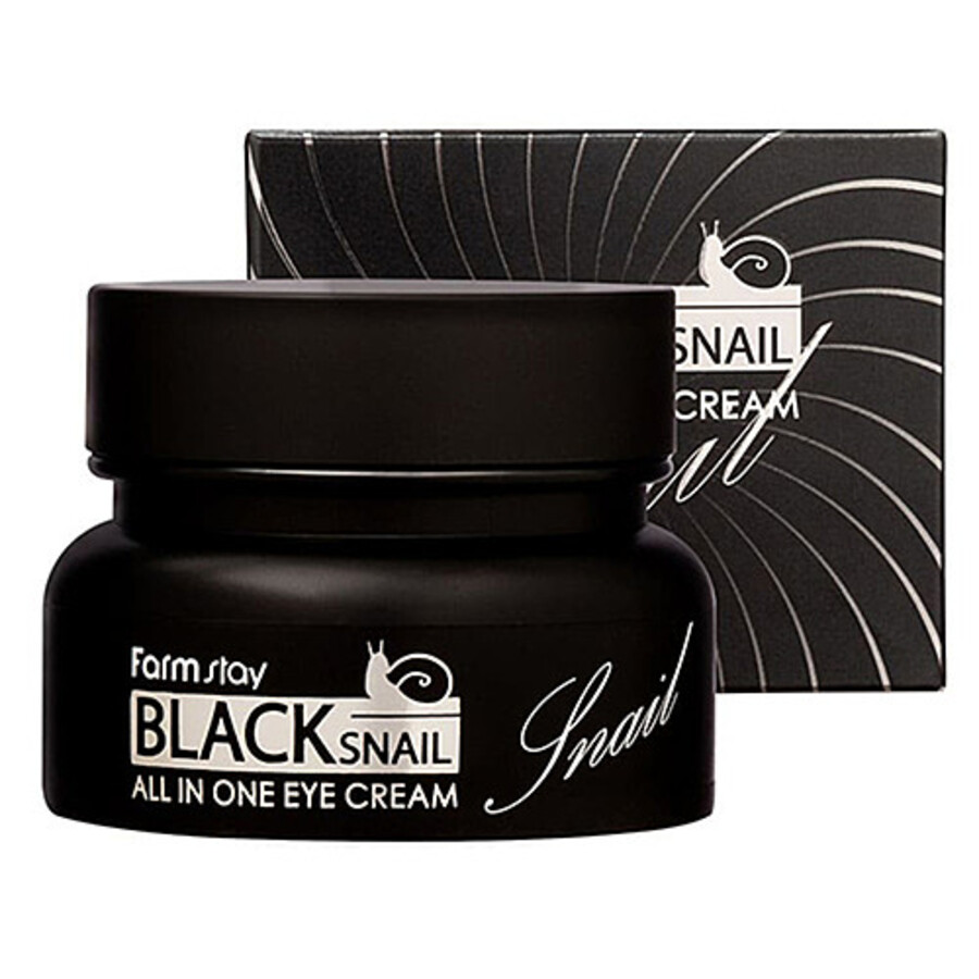 FARMSTAY Black Snail Premium Eye Cream, 50мл. Крем для век с муцином черной улитки