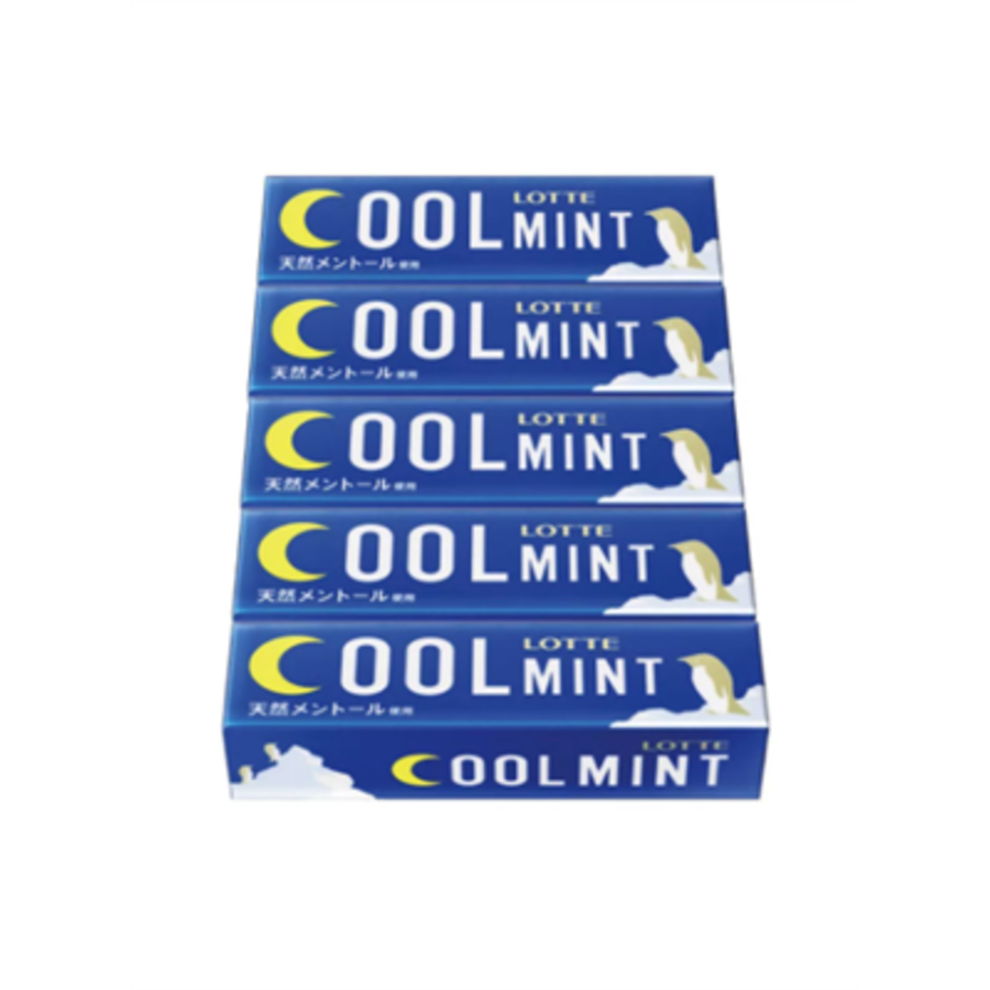 LOTTE Cool Mint Gum, 26.1гр. Lotte Резинка жевательная со вкусом прохладной освежающей мяты