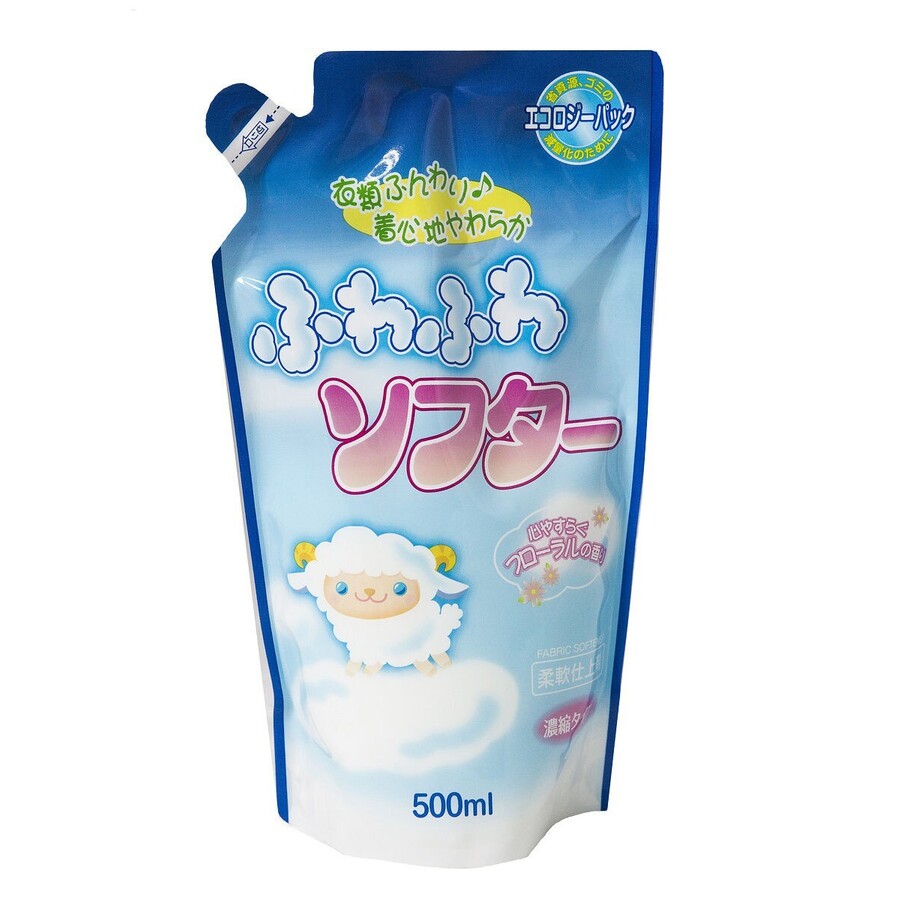 ROCKET SOAP Fuwafuwa Rocket Soap, сменная упаковка, 500мл. Кондиционер для белья "Воздушная мягкость"