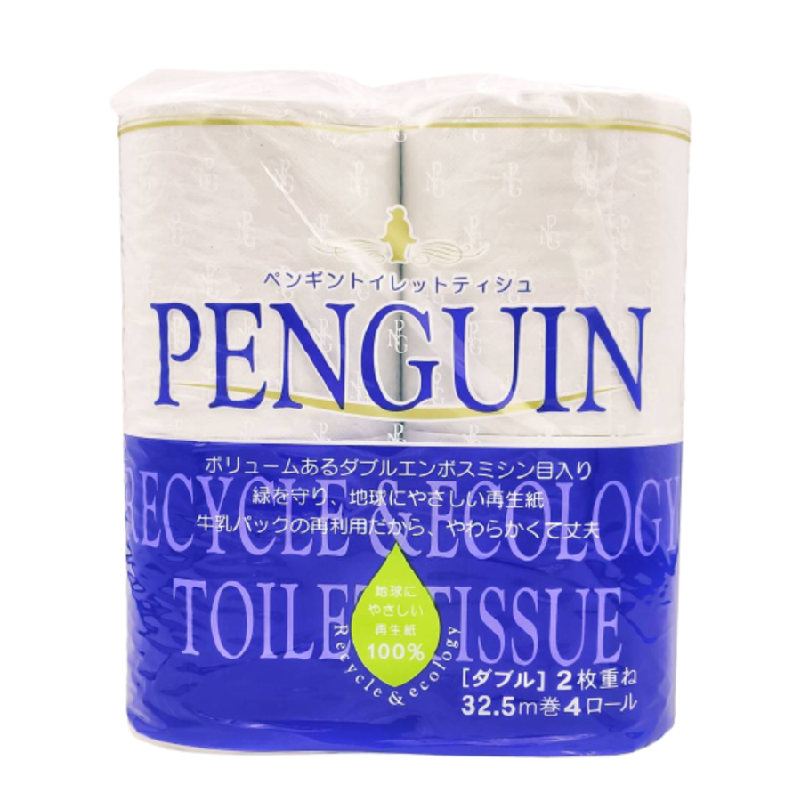 MARUTOMI Marutomi "Penguin" 32,5мх0,114м, 4 рулона в упаковке Бумага туалетная двухслойная