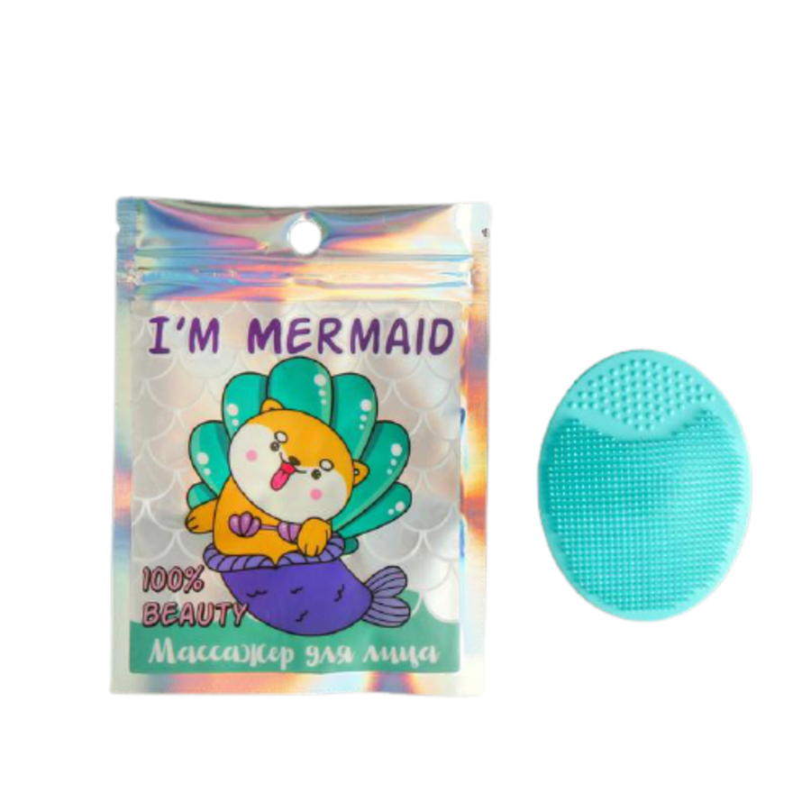 undefined Массажер для умывания "I am mermaid", бирюзовый, 9*12см.