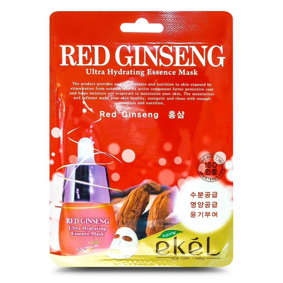EKEL Essence Mask Red Ginseng, 25гр. Маска для лица тканевая с красным женьшенем