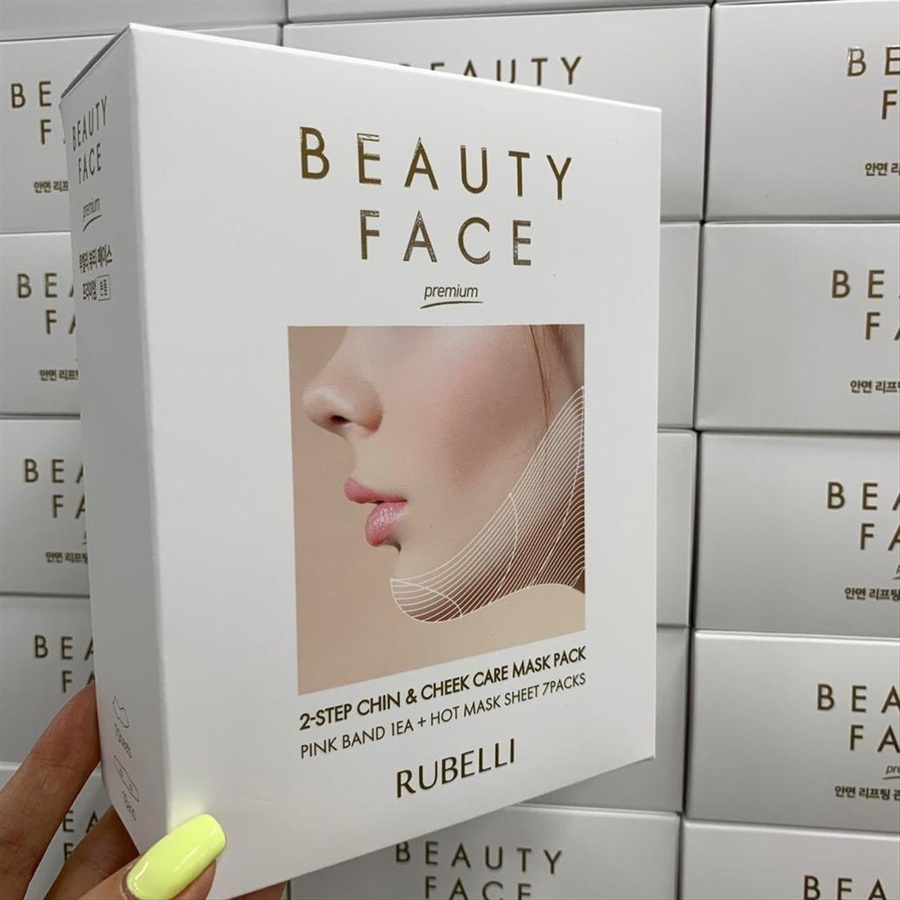 RUBELLI Beauty Face, 7+1шт. Набор тканевых масок + бандаж для подтяжки контура лица