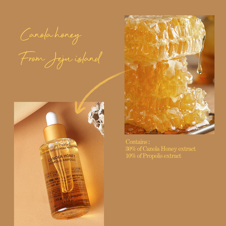 TheYEON Jeju Canola Honey Ampoule Propolis, 50мл. TheYEON Сыворотка для лица ампульная с прополисом и медом