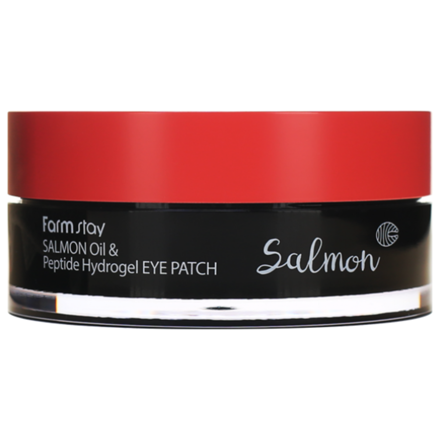 FARMSTAY Salmon Roe & Peptide Hydrogel Eye Patch, 60шт. Патчи для глаз гидрогелевые многофункциональные с экстрактом икры лосося и пептидами