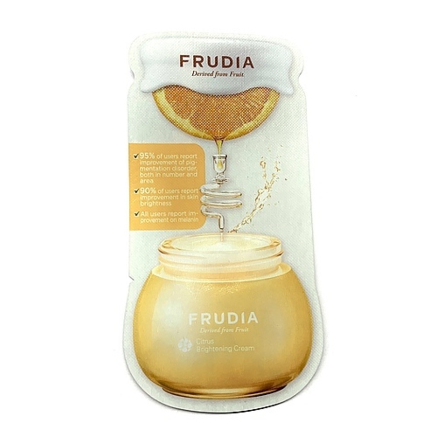 FRUDIA Frudia Citrus Brightening Cream, пробник, 2мл. Крем для лица придающий сияние с витамином С