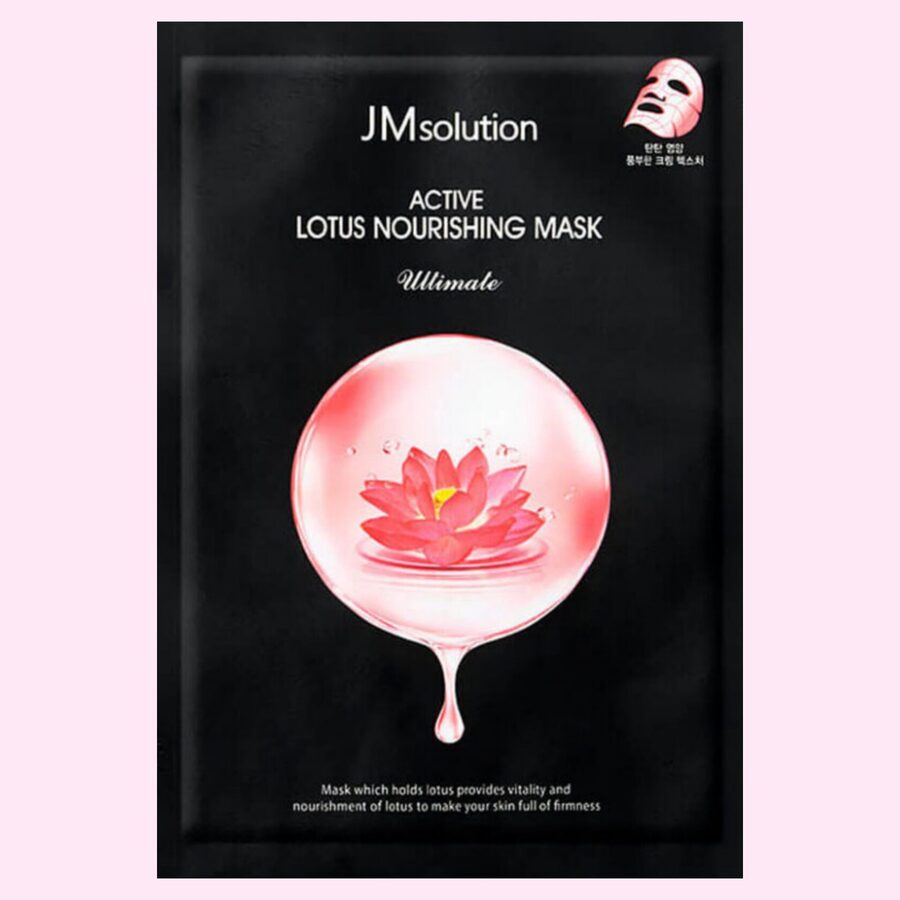 JM SOLUTION Active Lotus Nourishing Mask Ultimate, 30мл. JMsolution Маска для лица тканевая с кремовой сывороткой с экстрактом лотоса
