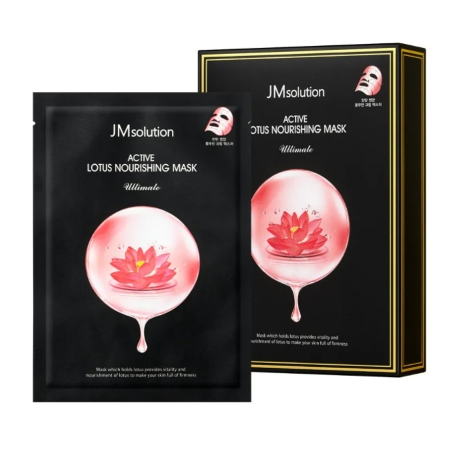 JM SOLUTION JMsolution Active Lotus Nourishing Mask Ultimate, 30мл. Маска для лица тканевая с кремовой сывороткой с экстрактом лотоса