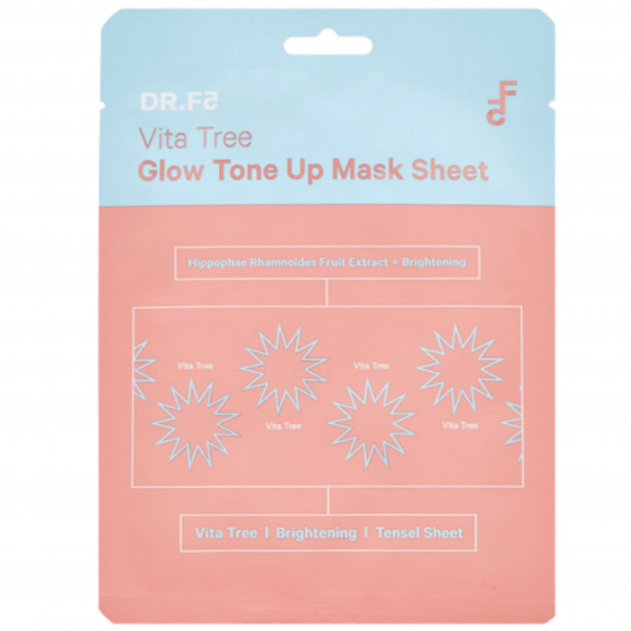 DR.F5 DR.F5 Vita Tree Glow Tone Up Mask Sheet, 23мл. Маска для лица тканевая витализирующая для выравнивания тона и сияния