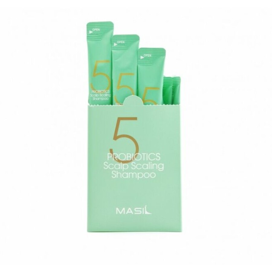 MASIL Masil 5 Probiotics Scalp Scaling Shampoo, пробник, 8мл. Masil Шампунь для волос глубокоочищающий с пробиотиками и ментолом