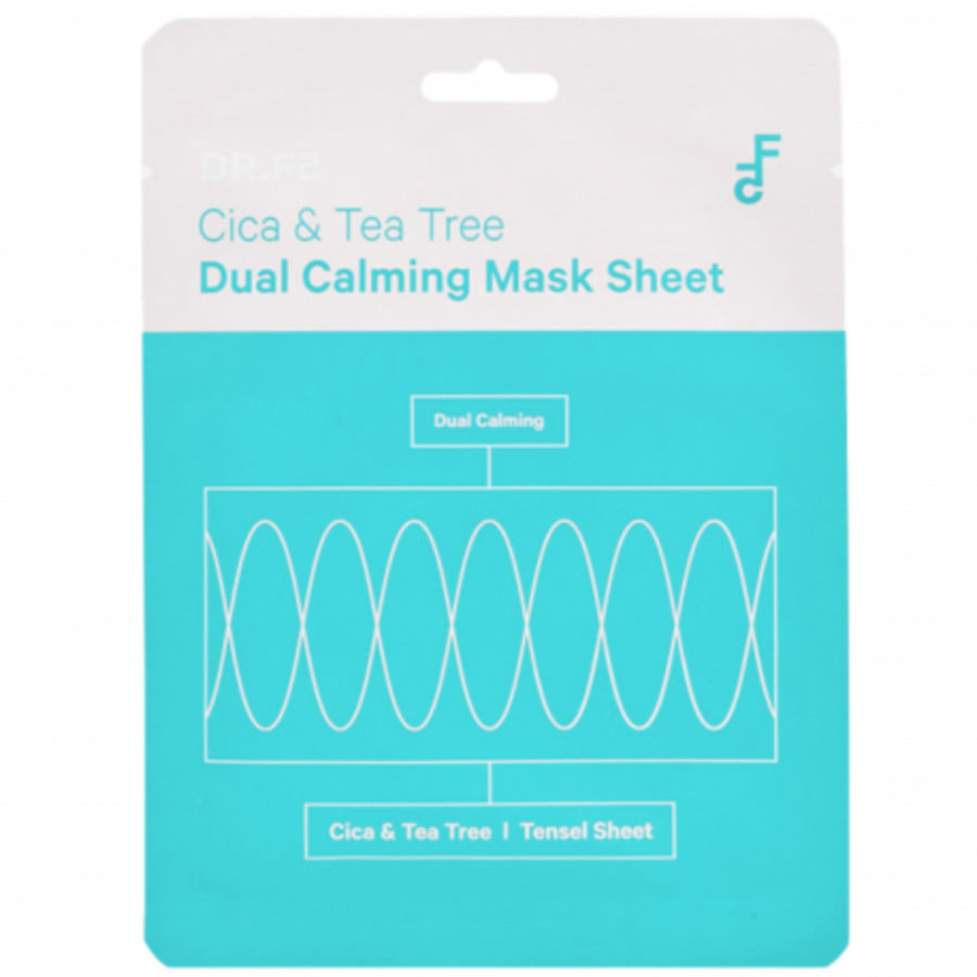 DR.F5 DR.F5 Cica&Tea Tree Dual Calming Mask Sheet, 23мл. Маска для лица тканевая успокаивающая с центеллой и чайным деревом