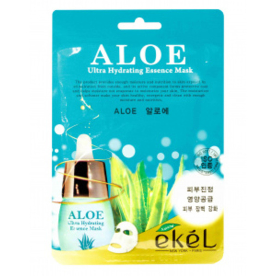 EKEL Ekel Essence Mask Aloe, 25гр. Маска для лица тканевая с алоэ