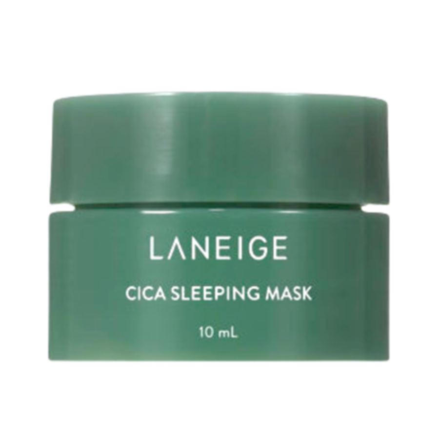 LANEIGE Laneige Cica Sleeping Mask, миниатюра, 10 мл. Маска для лица ночная кремовая с лесными дрожжами и центеллой