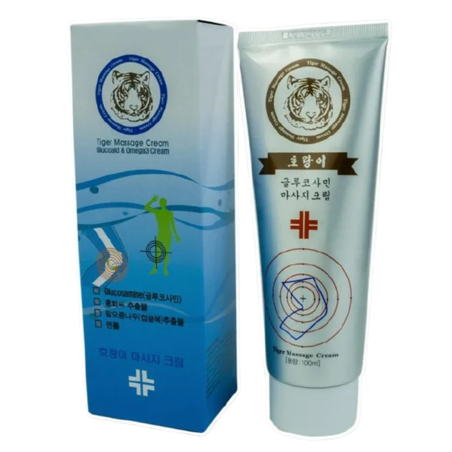 CHA-SKIN Cha-Skin Tiger Massage Cream Glucoaid&Omega3 Cream, 100мл. Крем для тела массажный с глюкозамином и Омега-3