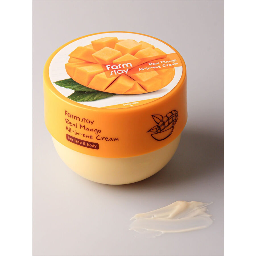 FARMSTAY FarmStay Real Mango All-In-One Cream, 300мл. Крем - баттер для лица и тела многофункциональный с манго