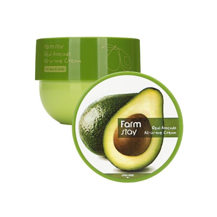 FARMSTAY FarmStay Real Avocado All-In-One Cream, 300мл. Крем - баттер для лица и тела многофункциональный с авокадо