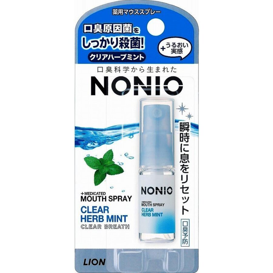LION Lion Nonio Clear Herb Mint, 5мл. Спрей для свежего дыхания с ароматом трав и мяты