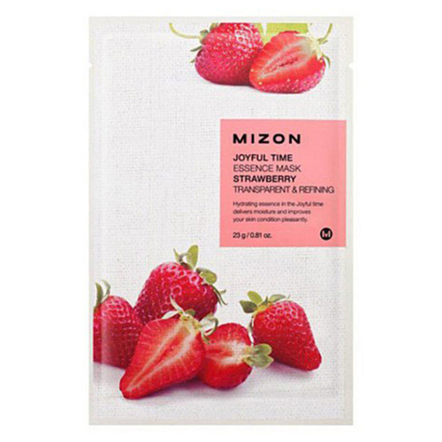 MIZON Mizon Joyful Time Essence Mask Strawberry, 23гр. Маска для лица тканевая увлажняющая с экстрактом клубники