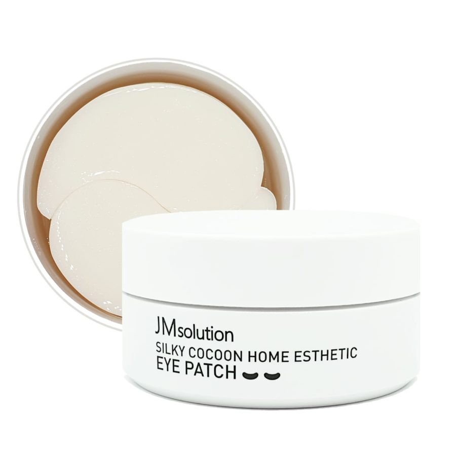 JM SOLUTION White Cocoon Home Esthetic Eye Patch, 60шт. Гидрогелевые патчи для глаз с протеинами шелкопряда и жемчугом