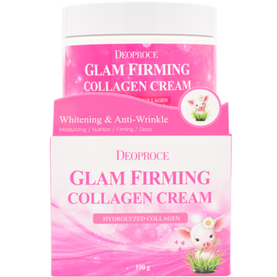 DEOPROCE Moisture Glam Firming Collagen Cream, 100мл. Крем для сухой кожи лица антивозрастной с коллагеном для сухой кожи