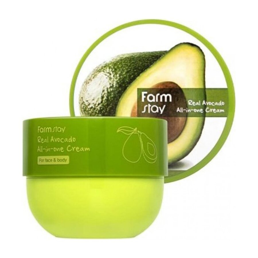 FARMSTAY FarmStay Real Avocado All-In-One Cream, 300мл. Крем - баттер для лица и тела многофункциональный с авокадо