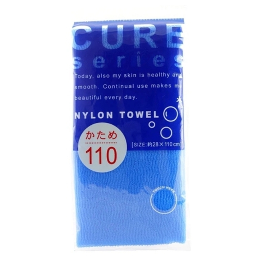 OHE Ohe Cure Nylon Towel Regular, синий цвет, 1шт. Мочалка для тела средней жесткости