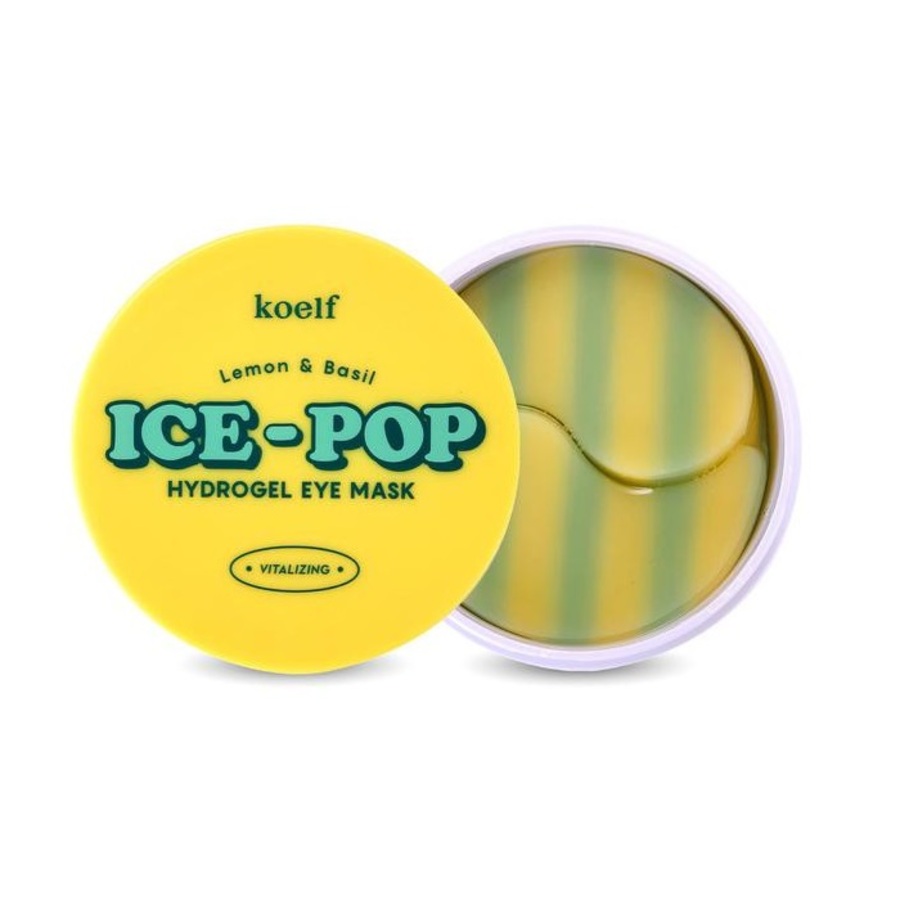 PETITFEE Petitfee Lemon&Basil Ice-Pop Hydrogel Eye Mask, 60шт. Патчи для глаз гидрогелевые против темных кругов с лимоном и базиликом