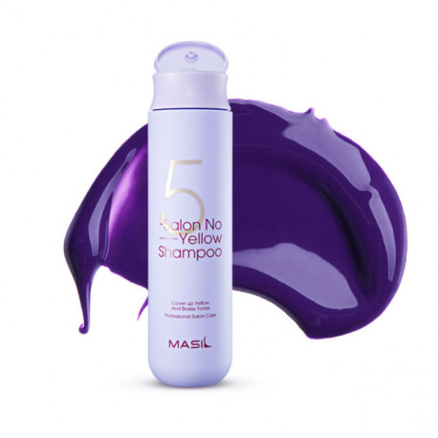 MASIL Masil 5 Salon No Yellow Shampoo, миниатюра, 150мл. Шампунь для волос оттеночный для нейтрализации желтизны