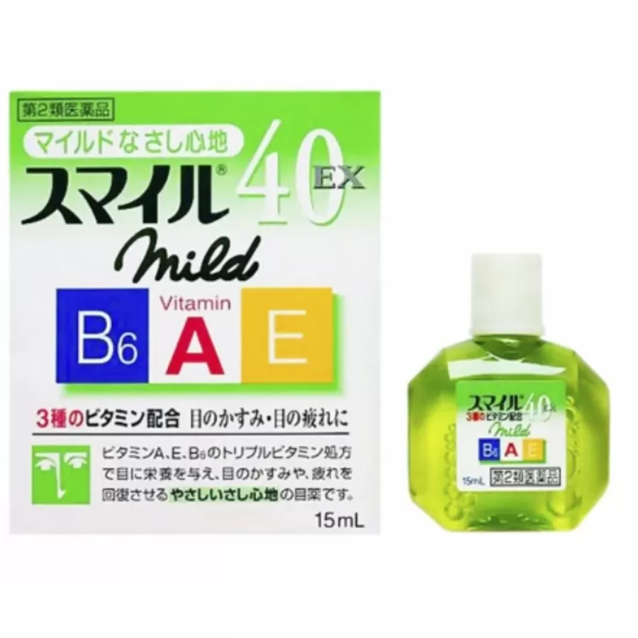 LION Lion Smile 40 EX Mild, 15мл. Lion Капли для глаз японские с витаминами, индекс свежести 2