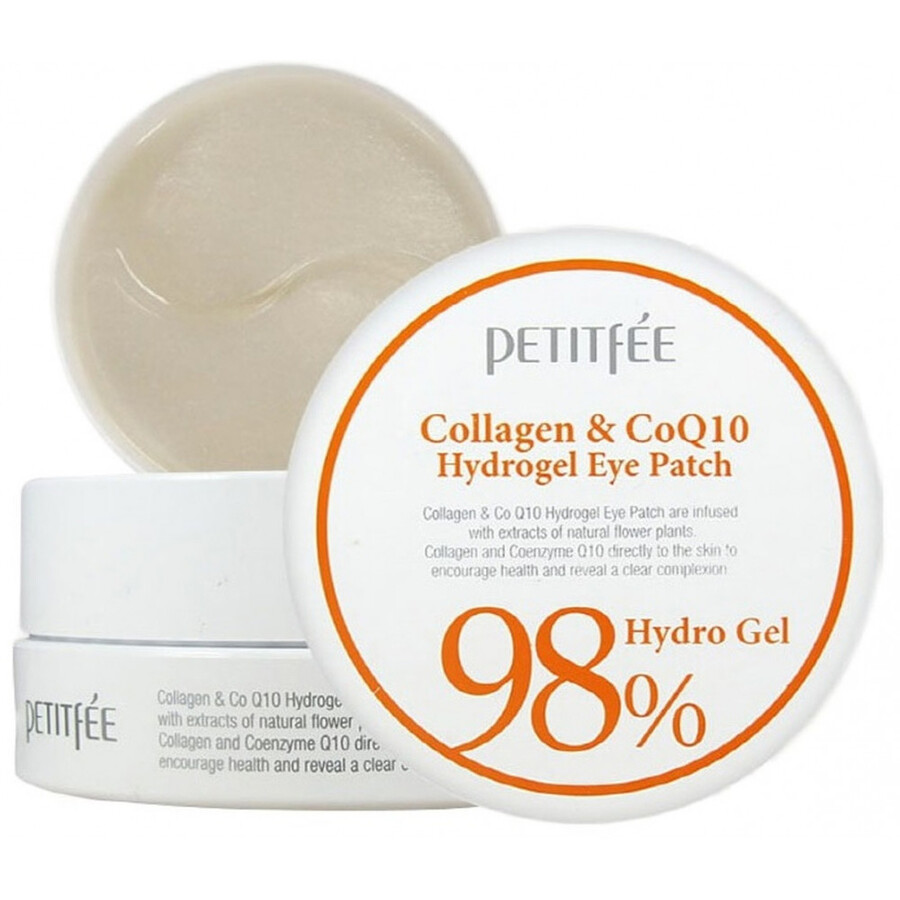 PETITFEE Petitfee Collagen&CoQ10 Hydrogel Eye Patch, 60шт. Патчи для глаз гидрогелевые омолаживающие с коллагеном и коэнзимом Q10