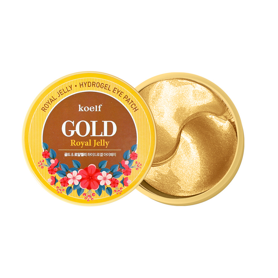 KOELF Koelf Gold & Royal Jelly Eye Patch, 60шт. Патчи для глаз гидрогелевые питательные с золотом и маточным молочком