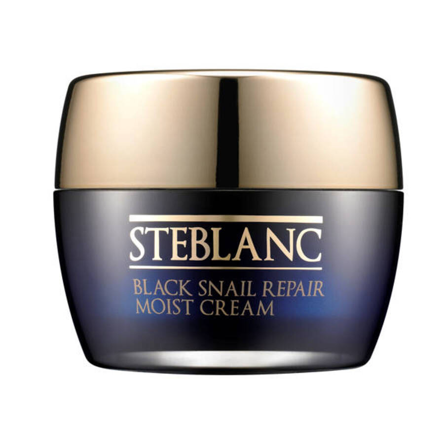 STEBLANC Steblanc Black Snail Repair Moist Cream, 55мл. Крем для лица увлажняющий с 66% муцином черной улитки