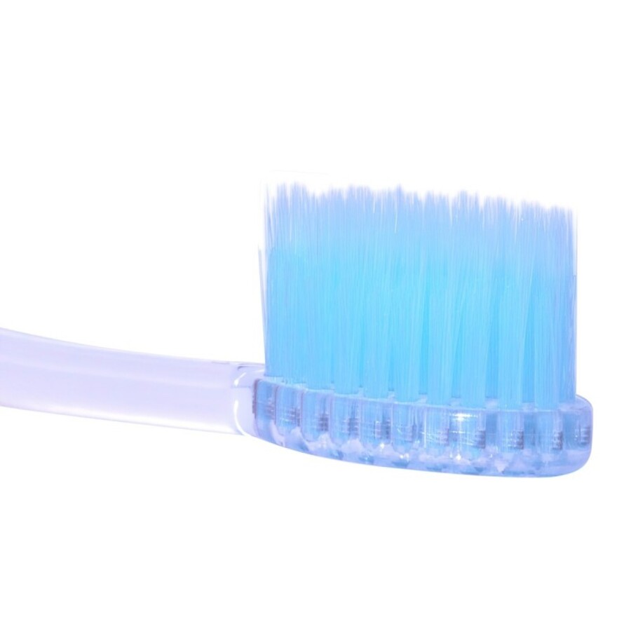 DENTAL CARE Dental Care Xylitol Toothbrush, 1шт. Щетка зубная cо сверхтонкой двойной щетиной средней жесткости и мягкой и прозрачной прямой ручкой, "Ксилит"