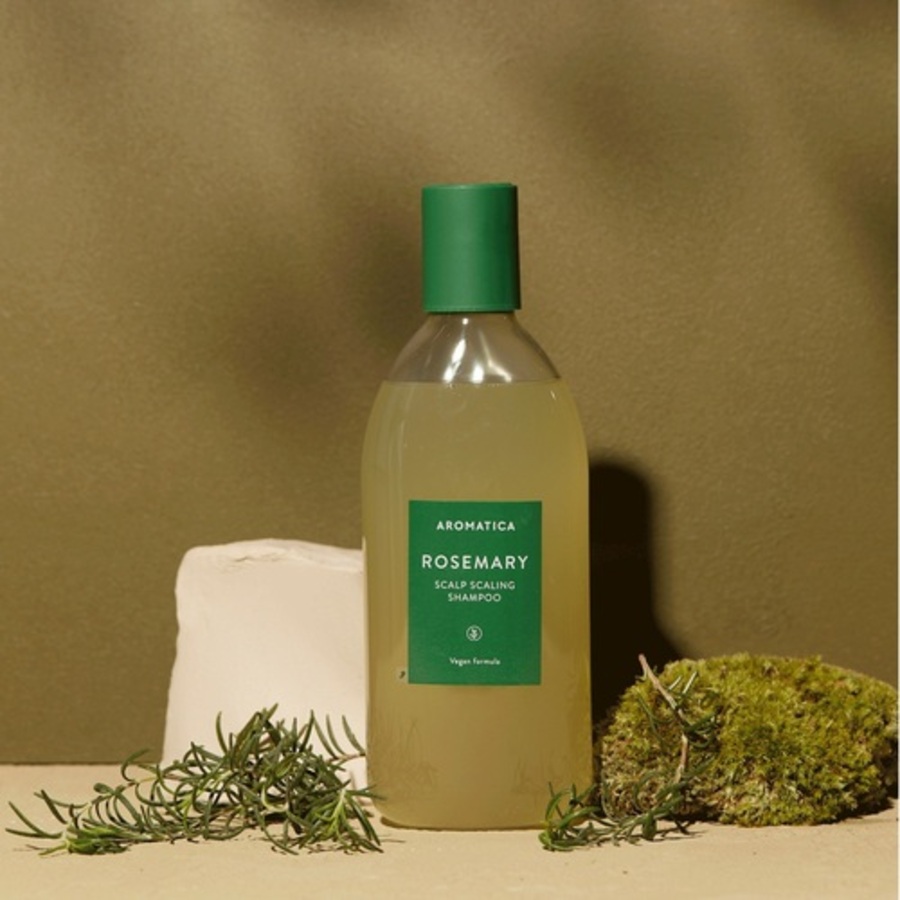 AROMATICA Aromatica Rosemary Scalp Scaling Shampoo, 400мл. Шампунь для волос бессульфатный глубокой очистки с розмарином
