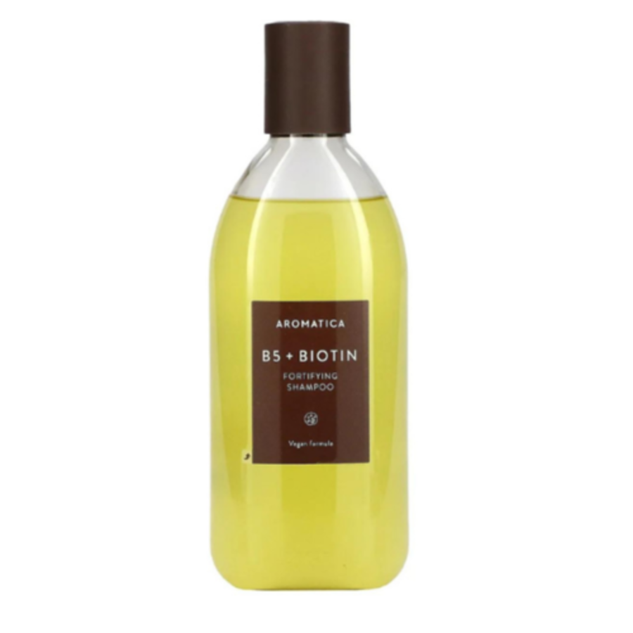 AROMATICA B5+Biotin Fortifying Shampoo, 400мл. Шампунь бессульфатный укрепляющий с биотином