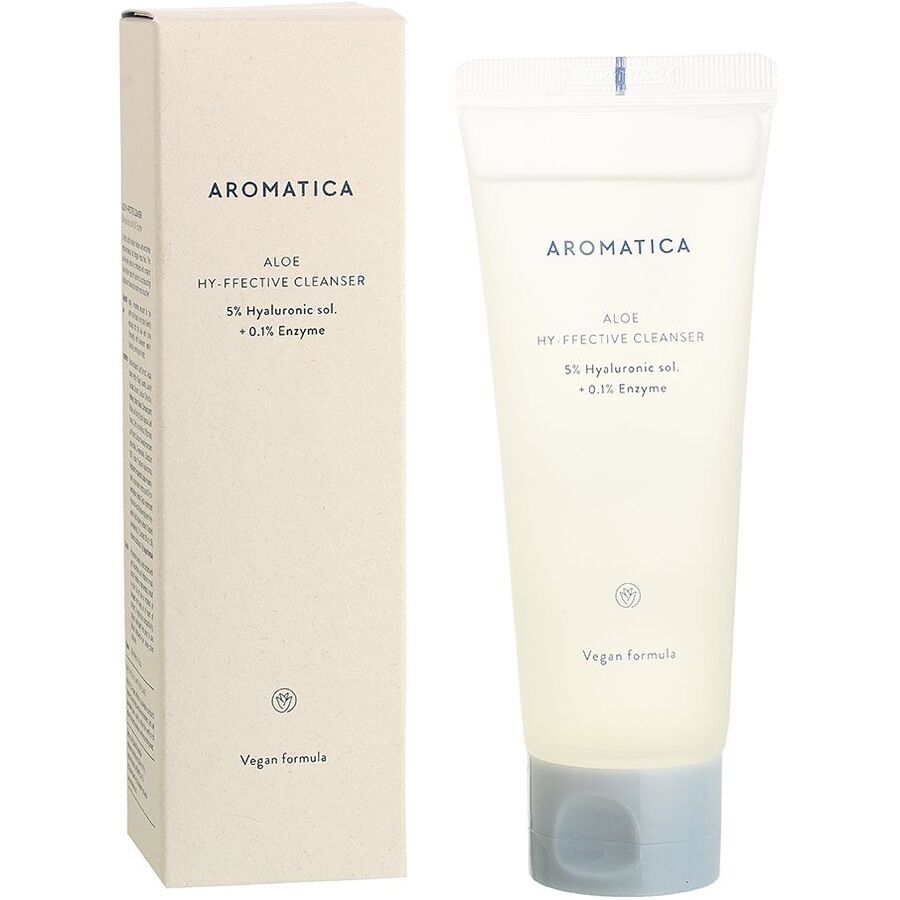 AROMATICA Aromatica Aloe Hy-Ffective Cleanser 5% Hyaluronic Sol.+ 0.1% Enzyme, 120мл. Гель для очищения кожи мицеллярный с алоэ, гиалурованной кислотой и энзимами