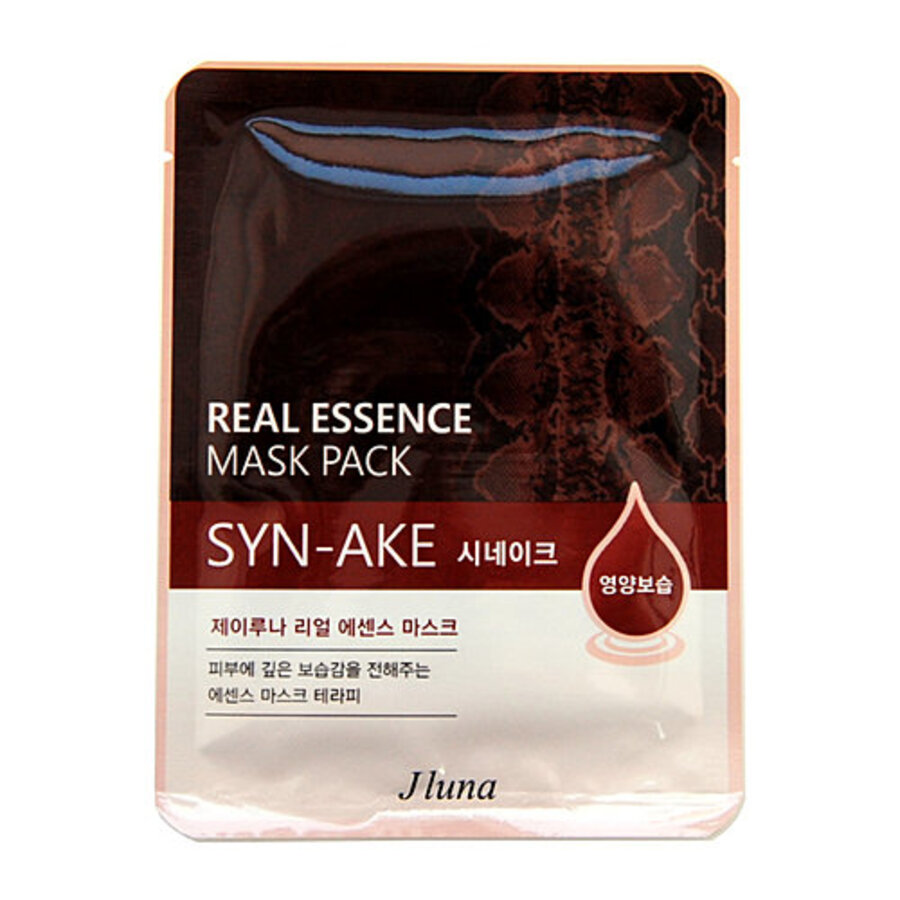 JUNO Juno Syn-Ake Real Essence Mask Pack, 25мл. Маска для лица тканевая с пептидом змеиного яда