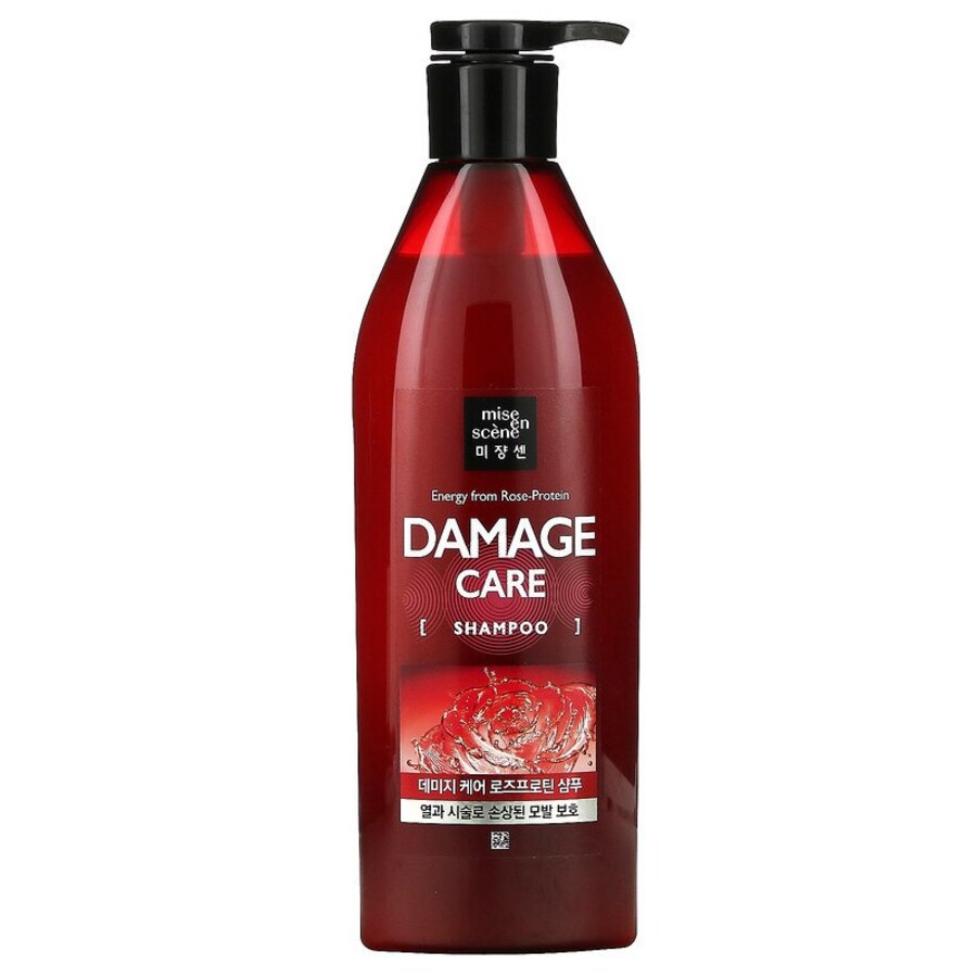 MISE EN SCENE Damage Care Shampoo, 680мл. Mise En Scene Шампунь для поврежденных волос с кератином и маточным молочком